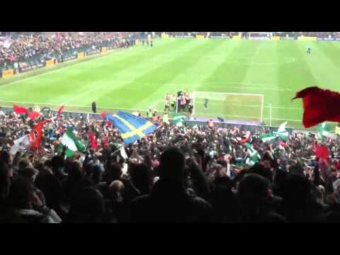 Vandaag in de Kuip na afloop van de wedstrijd van het jaar