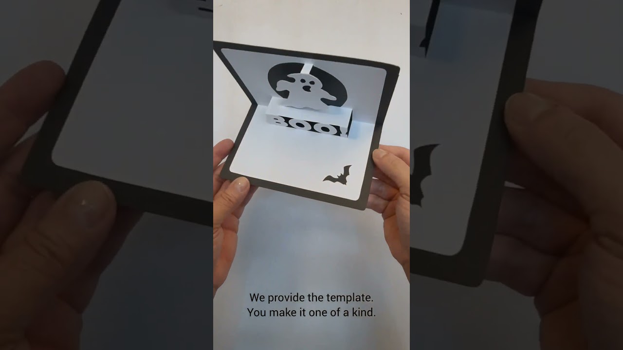 Halloween Spooky Ghost DIY pop-up Card Template