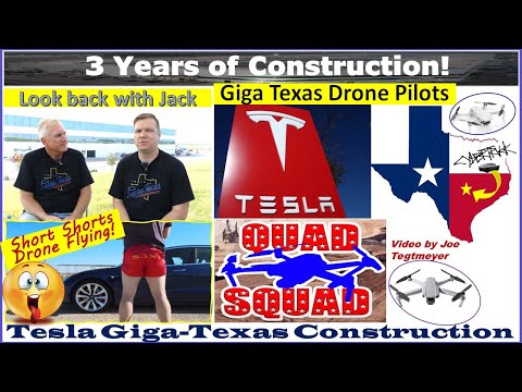 Tesla Gigafactory Texas 3 YEAR Celebration with Quad Squad drone pilot Jack Farrington!