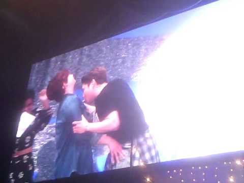 160319 SuperCampinBKK Kangin kiss Kyuhyun❤❤