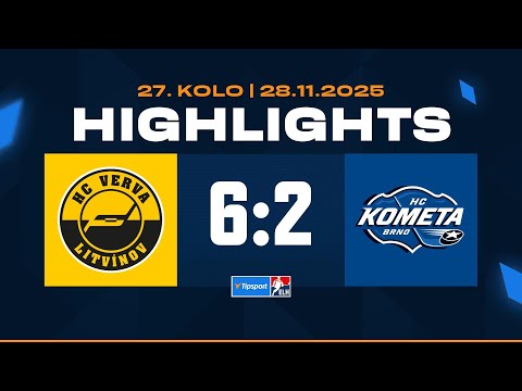 Highlights | HC Verva Litvínov vs. HC Kometa Brno 6:2 | 28.11.2025