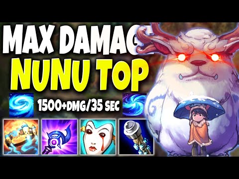 While doing 1500+ Dmg Each 35 sec with your R it will NEVER BE FAIR 🔥 LoL Top Lane Nunu s10 Gameplay