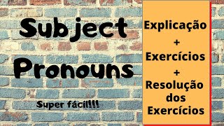 Atividade Com Subject Pronouns
