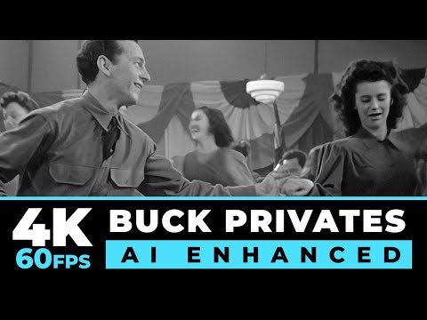 Lindy Hop in Buck privates (1941) 4K 60FPS - AI Enhanced | Dean Collins y Jewel McGowan