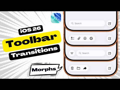iOS 26 Toolbar Transitions | Toolbar APIs | Toolbar Morphing | SwiftUI | Xcode 26 thumbnail