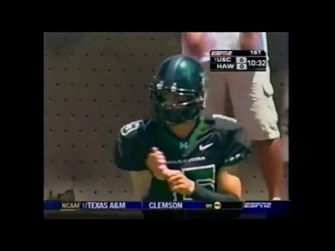 USC Trojans (No. 1) @ Hawaii Warriors - Sept. 3, 2005 - Colt Brennan, Ryan Grice-Mullen, Davone Bess