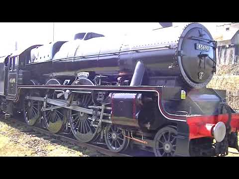 WCR Steam Locos Positioning Move LMS Jubilees 45690 & 45699 5Z65 Carnforth 200418