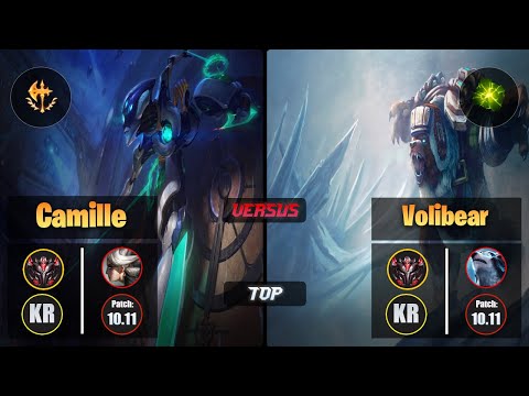 GrandMaster CAMILLE [Conqueror] (Top) VS  VOLIBEAR - Grandmaster KR Patch 10.11