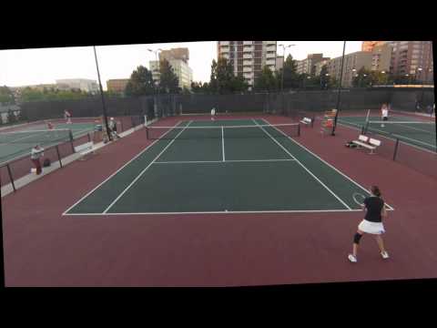 Female Pro Tennis Player Versus Female College Player Division 1