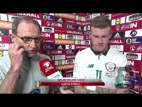 Martin O'Neill & James McClean post match interview Wales 0-1 Ireland