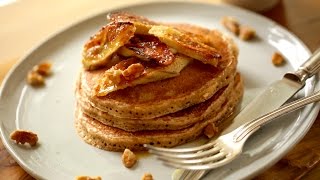 Beth's Whole Wheat Pancakes with Brûléed Bananas | ENTERTAINING WITH BETH