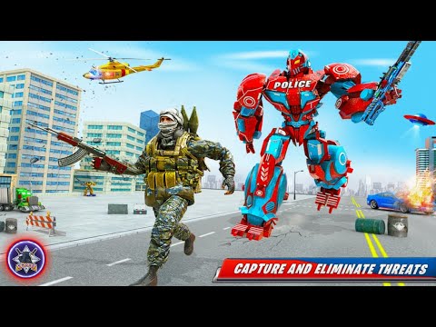 Police Dog Drone Robot Car Game