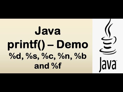 Java printf - %s, %d, %f, %b, %c and %n - Demo