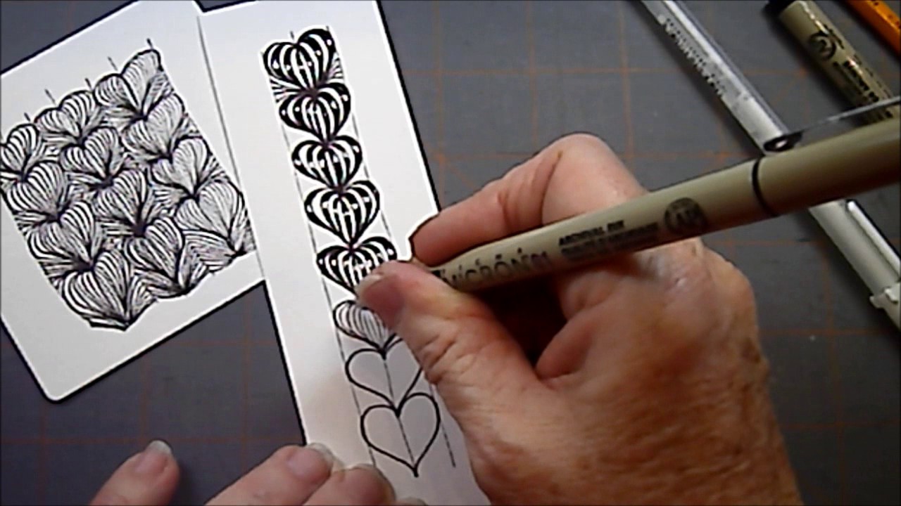 Heartstrings Tangle Pattern Lesson #135