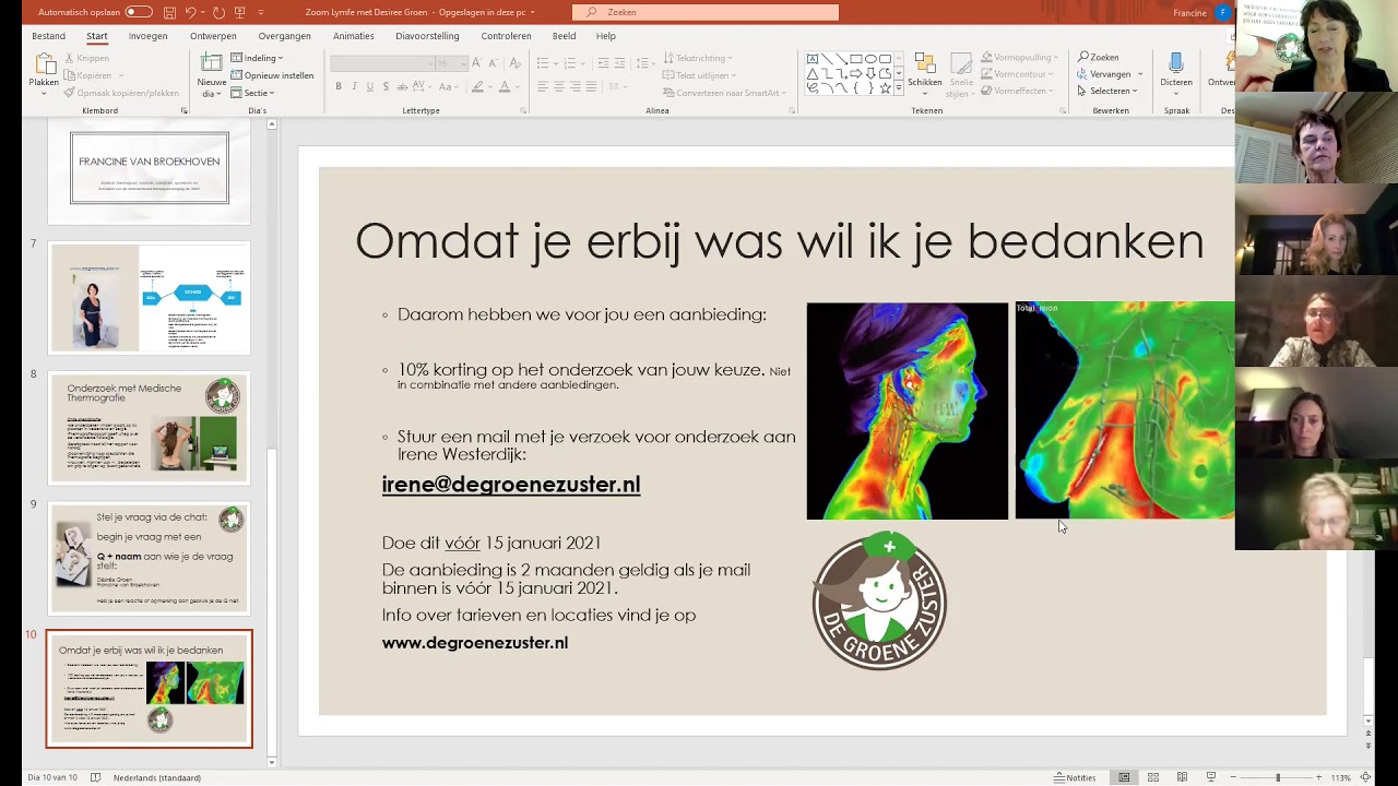 Lymfe behandelingen en monitoren met thermografie | De Groene Zuster