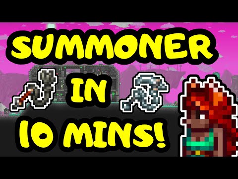 SUMMONER IN 10 MINUTES! Terraria 1.4 Expert Summoner Progression Guide! Summoner Loadout Guide!