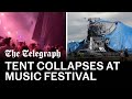 Moment Tent Collapses On Festival Goers In Slovakia
