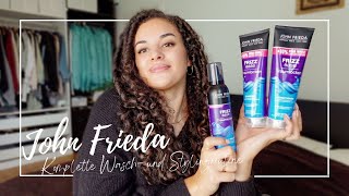 KOMPLETTE Wasch- und Stylingroutine mit JOHN FRIEDA für LOCKEN im PRODUKTTEST | IamAniva