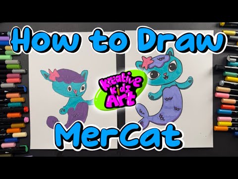 How to Draw MerCat from Gabby’s Dollhouse