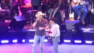 George Strait &amp; Jason Aldean - Nobody In His Right Mind Would Have Left Her (Dallas 06.07.14) HD