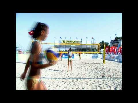 Campionatul National de volei de plaja - Mamaia 2011 - finala mare cadete - setul 1.wmv