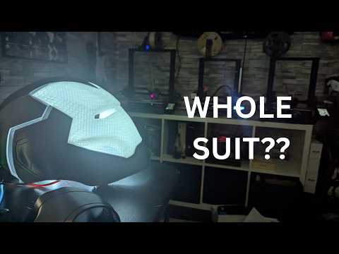 YouTube thumbnail for the 3D printed Iron Man MK85 helmet build
