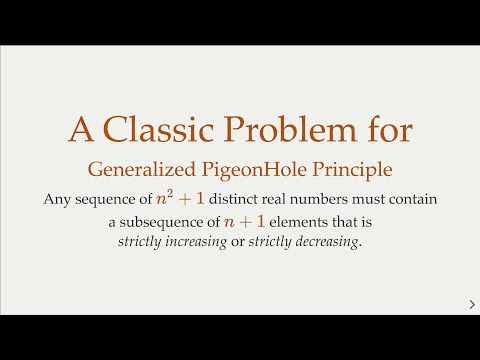 A Sequence of n^2+1 Real Numbers Contains Monotonic Subsequence of n+1 Elements