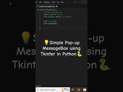 %f0%9f%94%94python Messagebox In Seconds Tkinter Popup Tutorial Python Gui Programming Coding Shorts