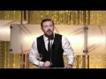 Golden Globes 2011 - Ricky Gervais Introduces Robert Downey Jr.