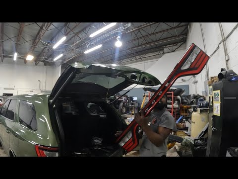 2020 DODGE DURANGO how to take the tailgate lamp off and the trim panel