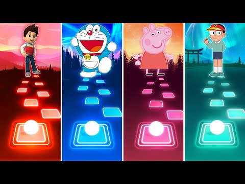 Paw Patrol vs Doraemon vs Peppa Pig vs Kiteretsu - Tiles Hop EDM Rush
