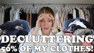 Huge Wardrobe Declutter | Decluttering 50% of all my clothes!