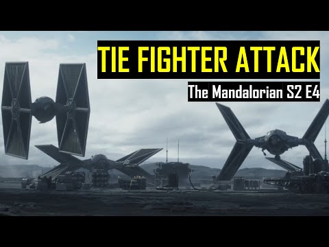The Mandalorian S2E4 Outlander TIE Fighter Attack