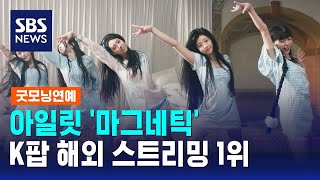 "글로벌 영향력"…아일릿 '마그네틱', 상반기 K팝 해외 스트리밍 1위 / SBS / 굿모닝연예