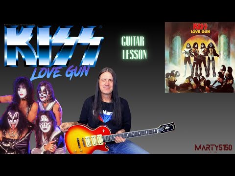 How To Play Love Gun By Kiss - Guitar Lesson - Ace Frehley-Paul Stanley-Gene Simmons-Peter Criss