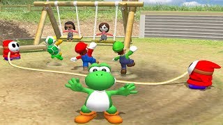 Mario Party 8 - 4 Player Minigames - Yoshi  Hammer Bro Luigi Mario All Funny Mini Games