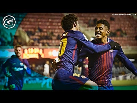 SEGUNDA ASISTENCIA A GOL de Anthony "Choco" Lozano con el FC Barcelona B al Sporting Gijón