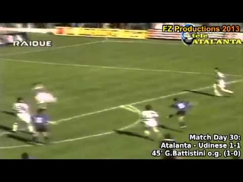 Serie A 1993-1994, day 30 Atalanta - Udinese 1-1 (G.Battistini own goal)