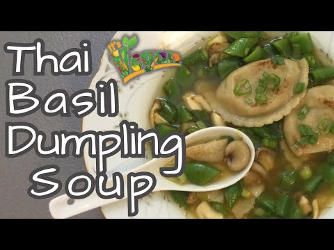 Thai Basil Dumpling Soup