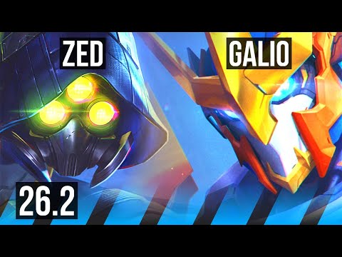 ZED vs GALIO (MID) | 6k gold comeback | KR Challenger | 26.2