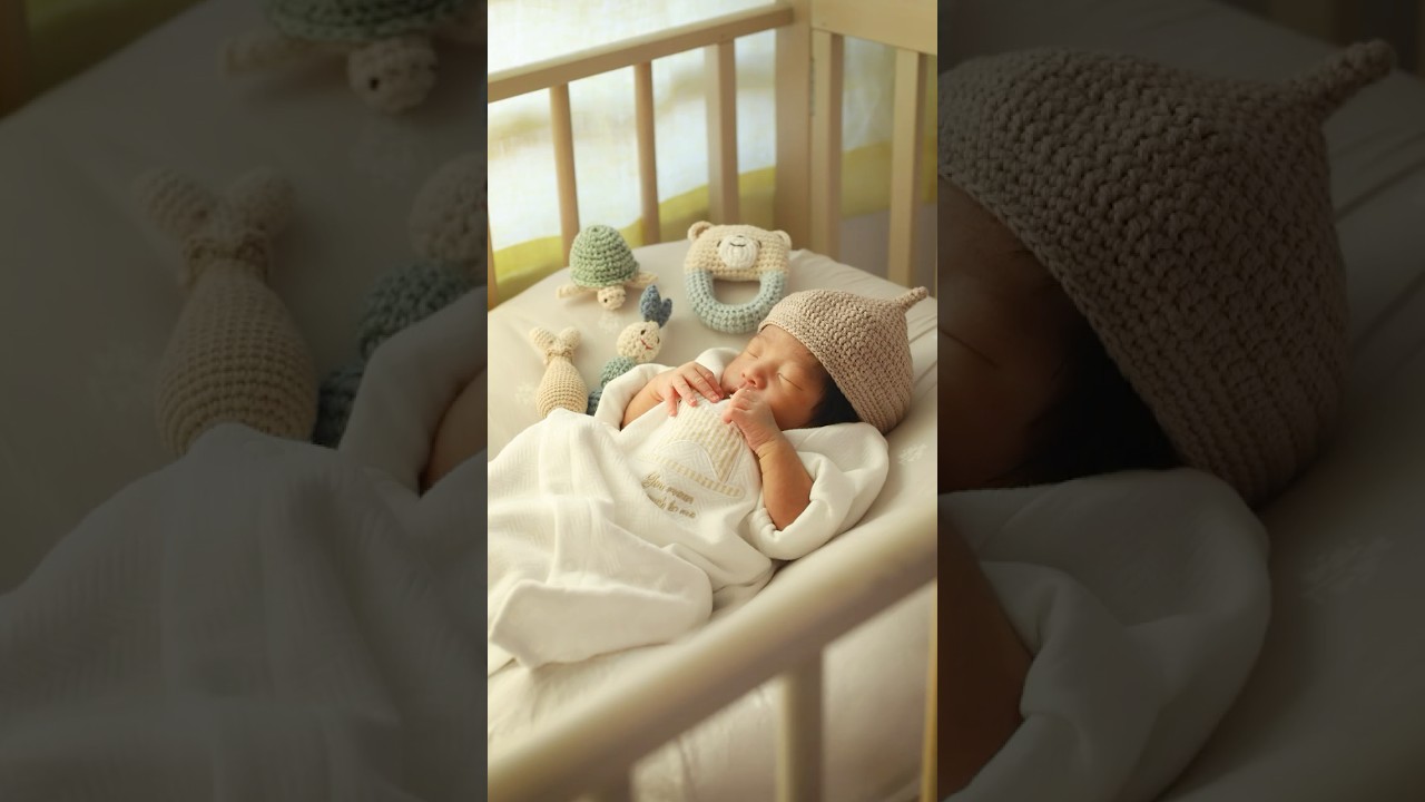 《どんぐり帽子とベビートイ》 #diy #編み物 #かぎ針編み  #ハンドメイド #crochet  #handmade  #shorts