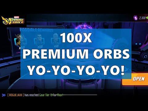 100x Premium Orbs - Yo-Yo Where Are You? - Marvel Strike Force