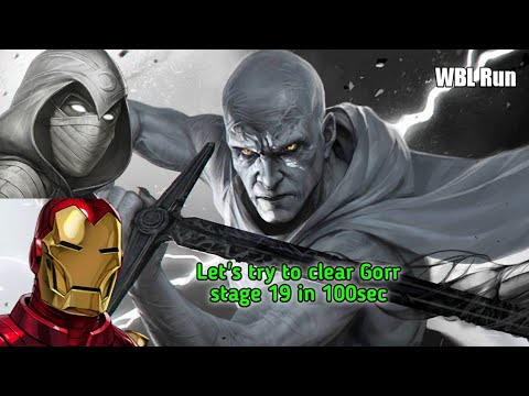 Gorr stage 19 100sec challenge | World Boss Legend | Marvel Future Fight