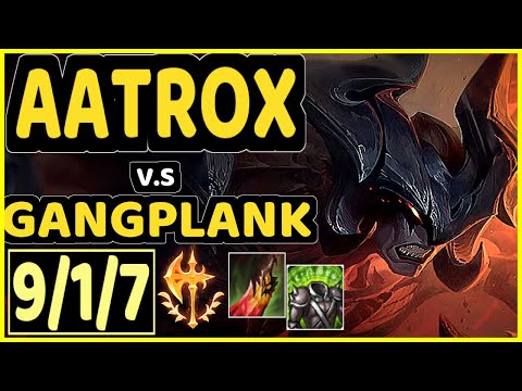 ENVY (AATROX) vs GANGPLANK - 9/1/7 KDA TOP GAMEPLAY - BR Ranked MASTER
