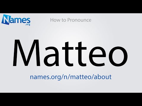 How to Pronounce Matteo