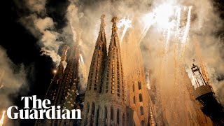 Fireworks light up Sagrada Família after Pope Leo's blessing