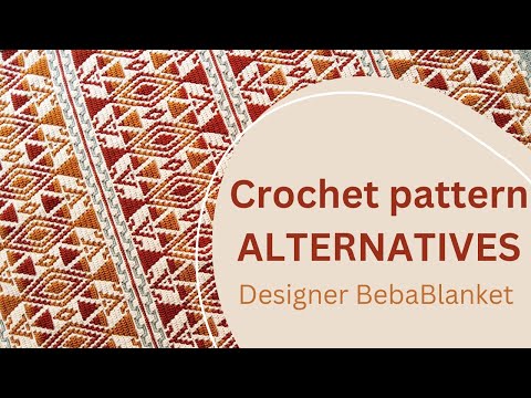 Step-by-step overlay mosaic crochet blanket pattern ALTERNATIVES. Designer @BebaBlanket