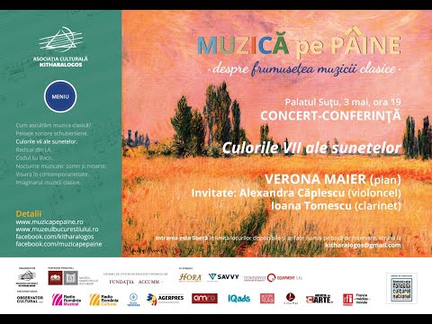 "Culorile vii ale sunetelor" / Concert-conferinţă Verona Maier la Palatul Suţu