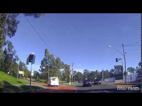 Guy Drives Onto T-Way