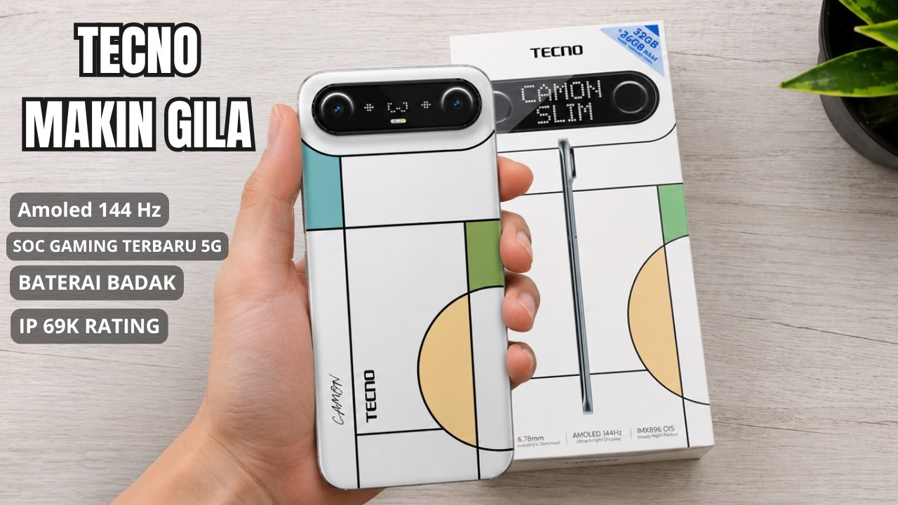 GILAA TIPISNYA KEBANGETAN‼️TECNO CAMON SLIM 5G BIKIN SALFOK SIAP JADI INCARAN